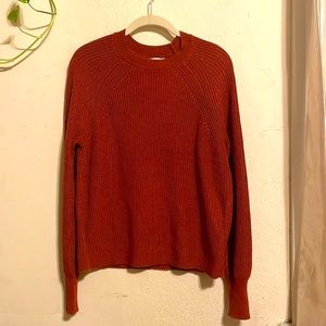 Dark Orange Knitted sweater. Medium.